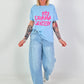 T-Shirt Drama Queen - light blue