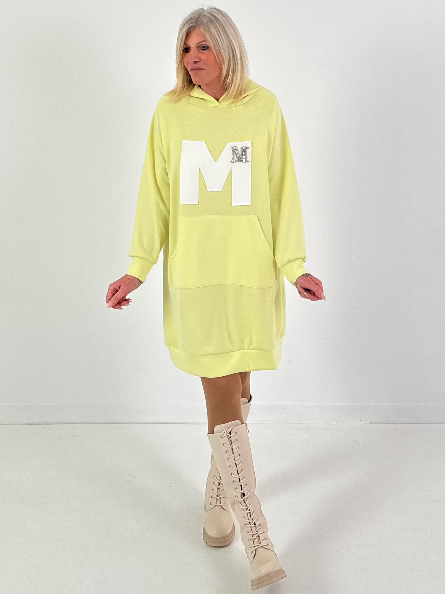 Long Hoodie/Dress Model "Edition M" - yellow