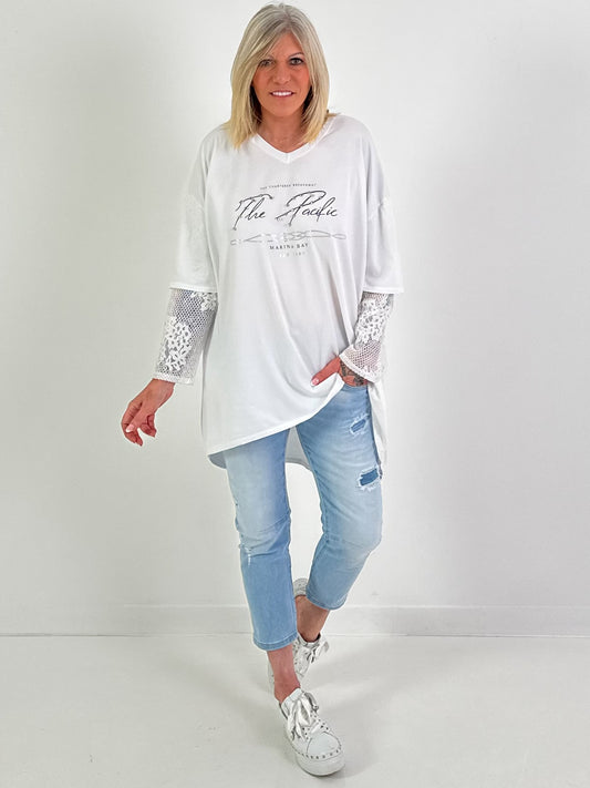 Shirt Modell "Soft Spark" - weiss