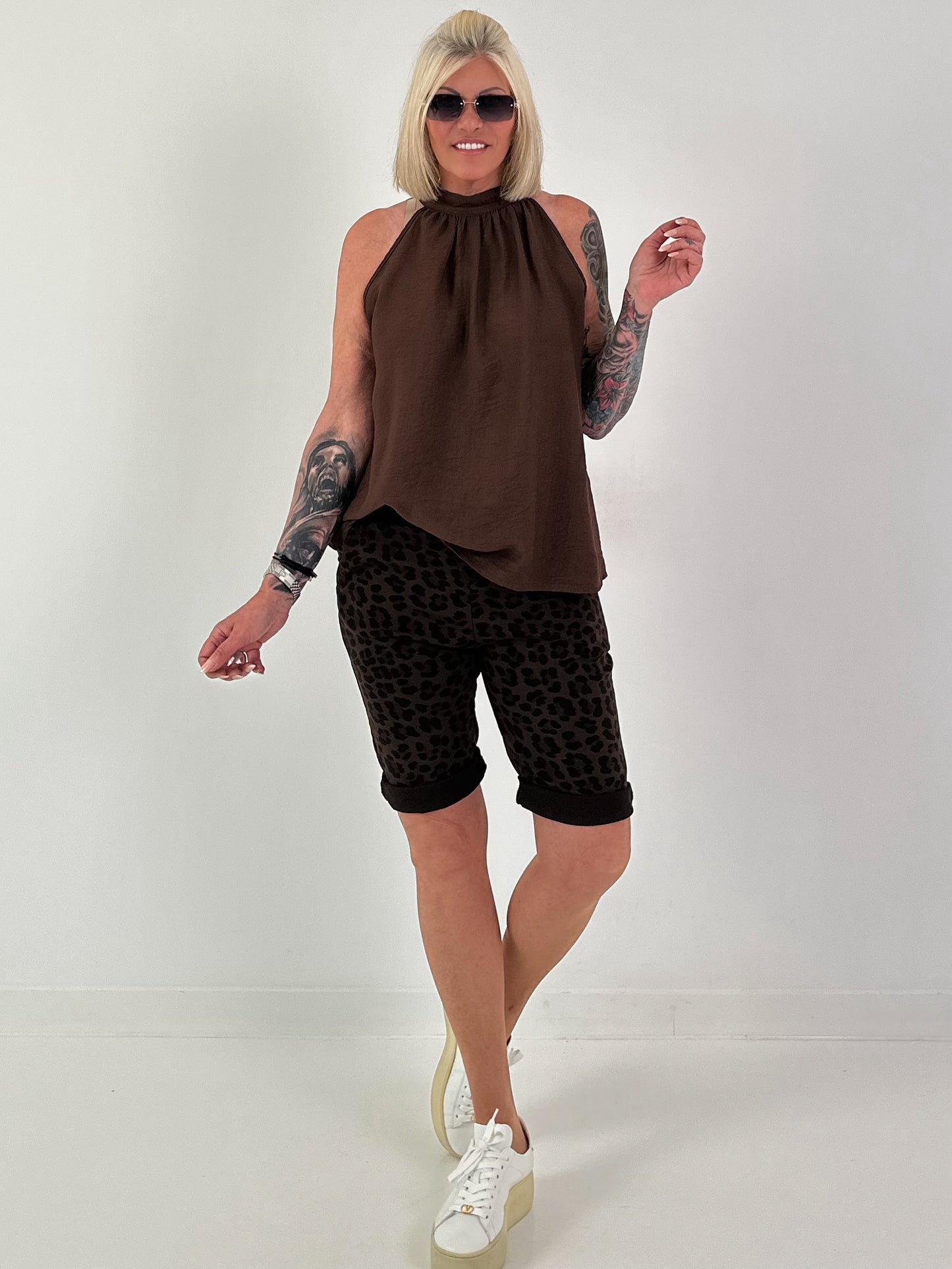 Neckholder Top -schoko