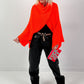 Poncho Pullover Model "Soul Warmer" - orange