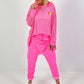 Oversized Mesh Hoodie Soho - neon pink