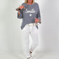 Shirt mit Streifen Smile - dunkelblau-weiss