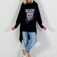 Hoodie model "Sparkle Skull" - zwart