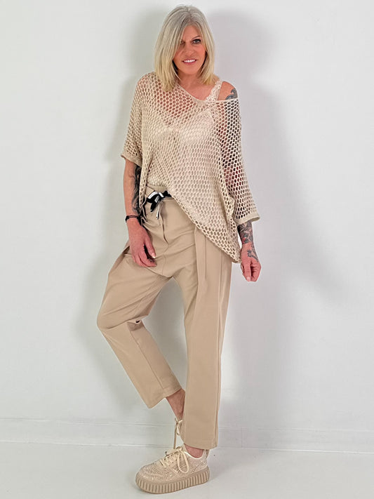 Gehaakt shirt - beige