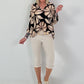 Printed tunic - beige - black