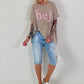 T-shirt Hej - taupe