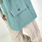 Bouclé Jacke - watergreen