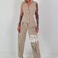 Weste BACK OFF - beige