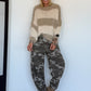 Snuggly sweater with stripes - beige-taupe