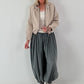 Ballon Jacke mit raffiniertem Kragen - beige