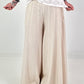Sweat-Palazzo Hose - beige