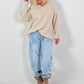 Trui model "Raw Rib" - beige