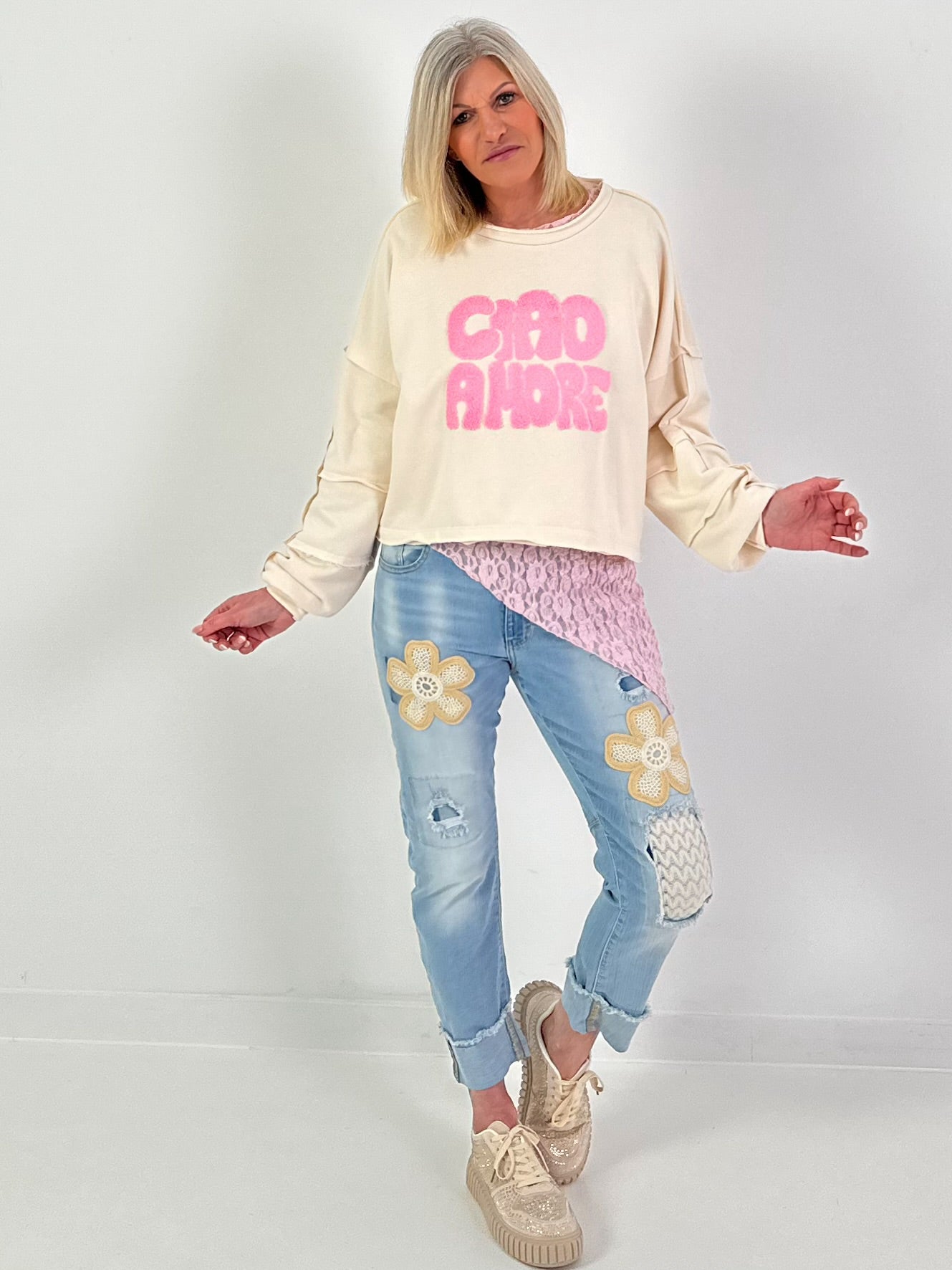 Sweater Ciao Amore - creme