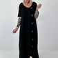T-Shirt Kleid mit Ösen -schwarz