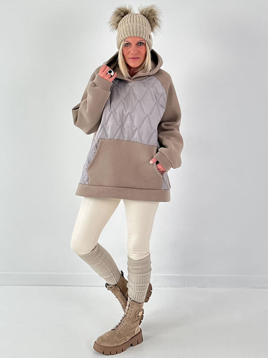 Oversized Hoodie Modell "Street Comfort" - taupe