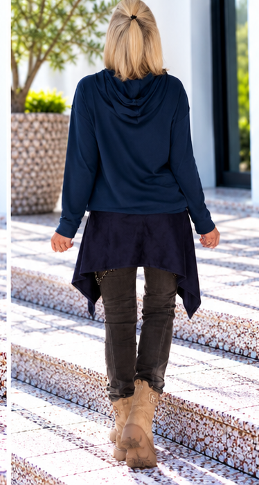 Waist Wrap in Wildlederoptik - marine
