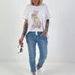 T-Shirt Leopard - white