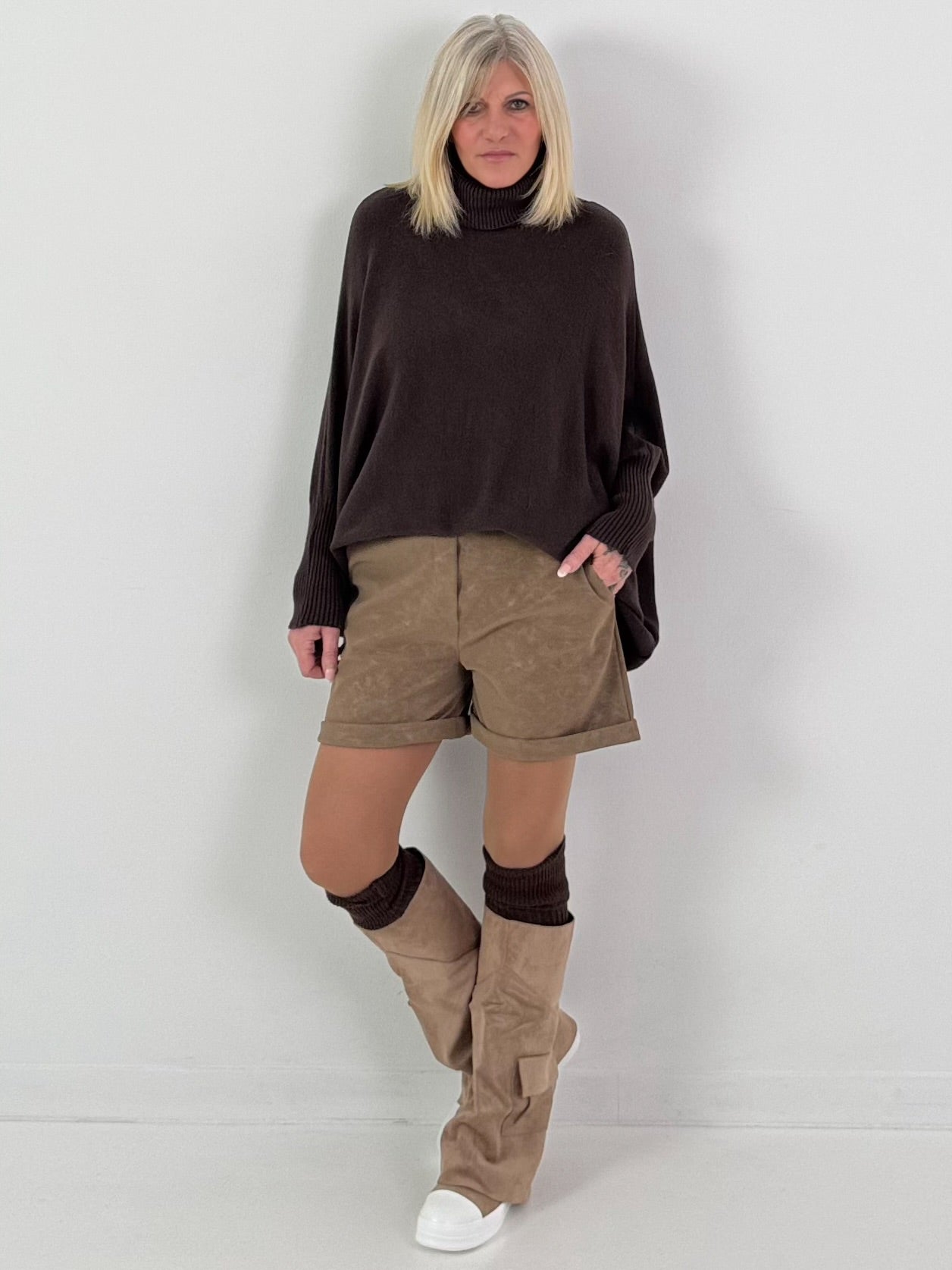 Oversized trui model "Relaxed Chic" - donkerbruin