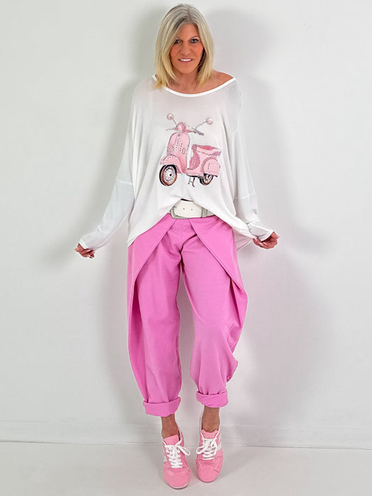 Oversized trui Vespa - wit