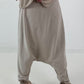 Haremhose mit Knopfdetails - beige