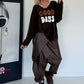 Oversized trui Good Days - mokka