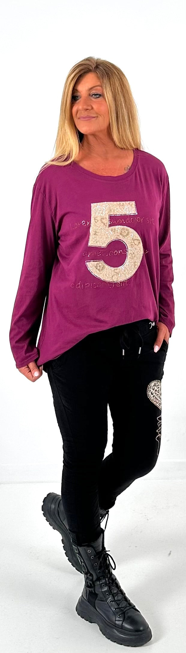 Shirtmodel "Shine Five" - magenta