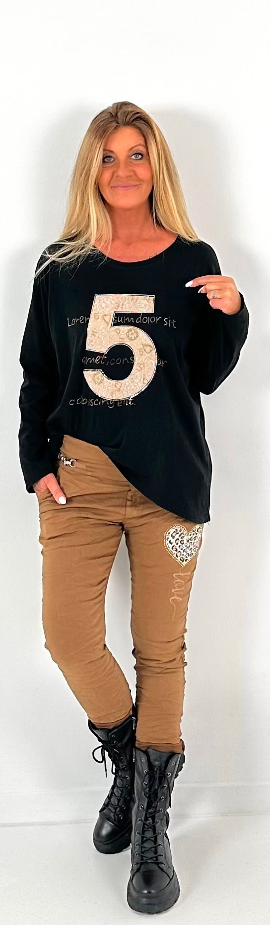 Pants model "Amour Stitch" - camel