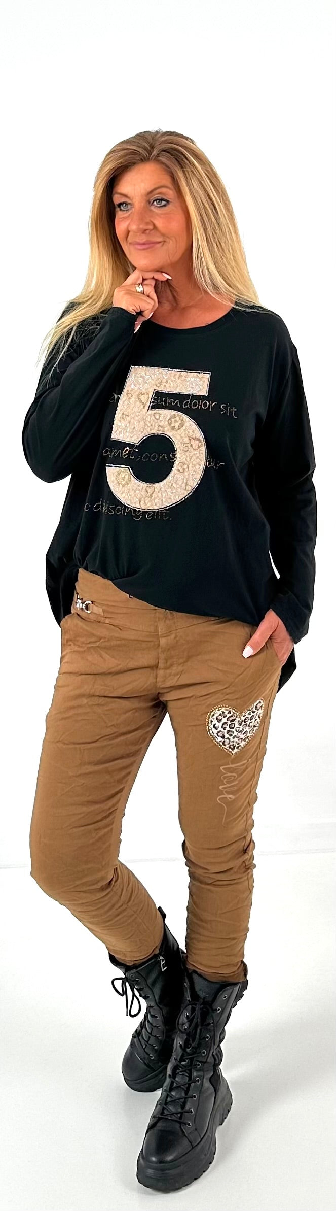 Pants model "Amour Stitch" - camel