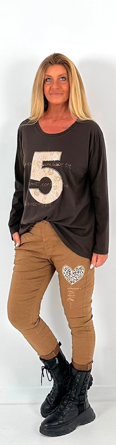 Pants model "Amour Stitch" - camel