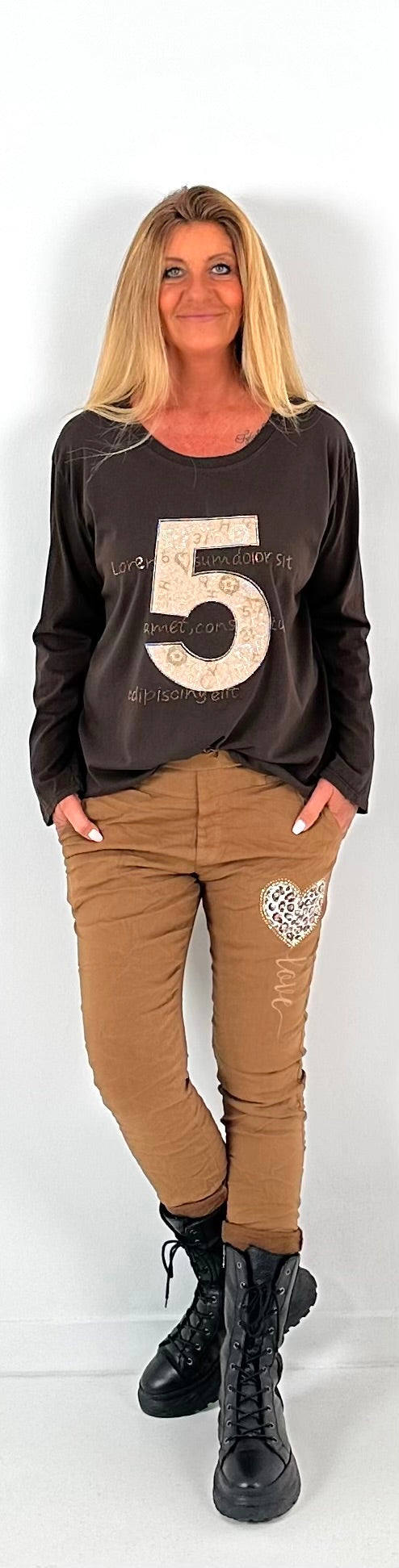 Pants model "Amour Stitch" - camel