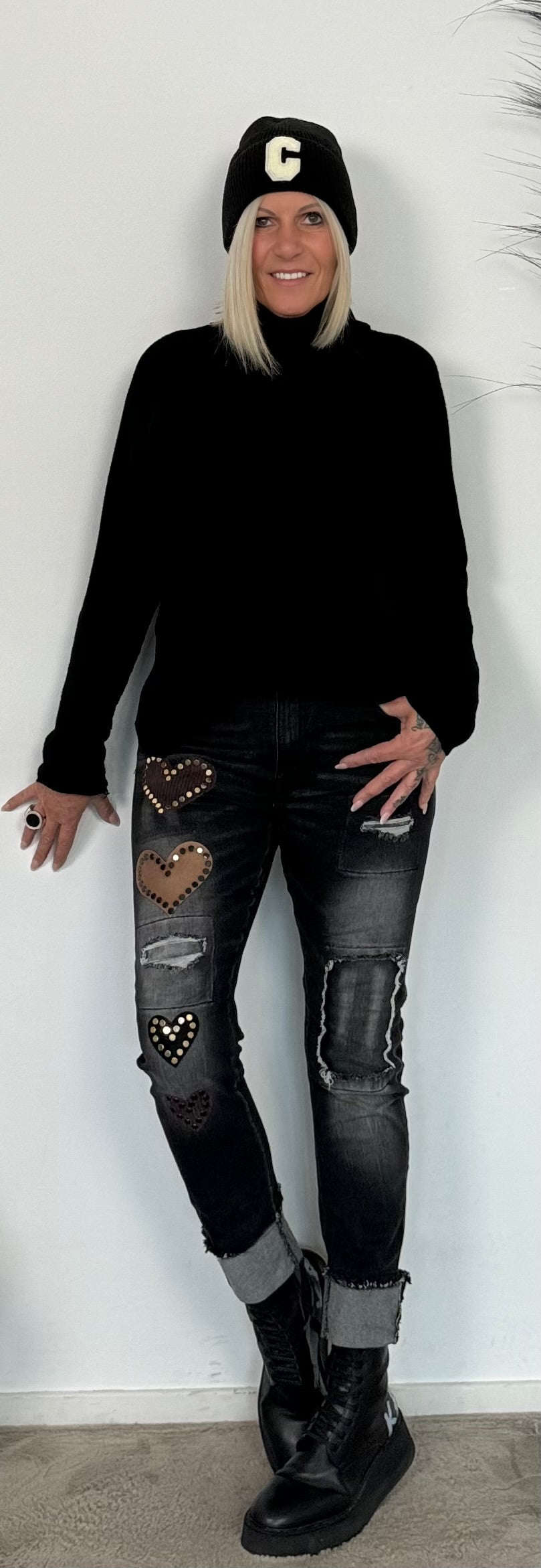 Jeans "My Way" - black-denim