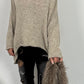 Oversized gebreide hoodie "Olivia" - taupe