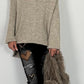 Oversized Strick Hoodie "Olivia" - taupe