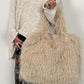 XXL fur bag "Nika" - beige