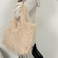 XXL fur bag "Nika" - beige