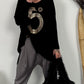 Oversized sweater "5" - black