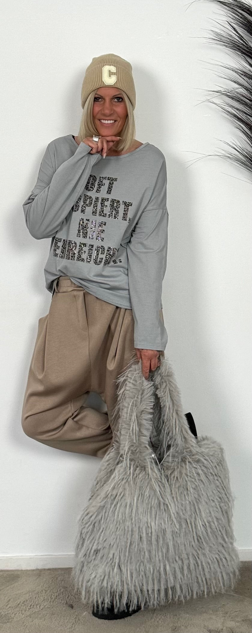 Baggy Pants "Stay" - taupe