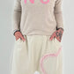 Feinstrick Pullover Modell "No 5" - beige