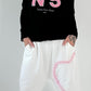 Fine knit sweater model "No 5" - black