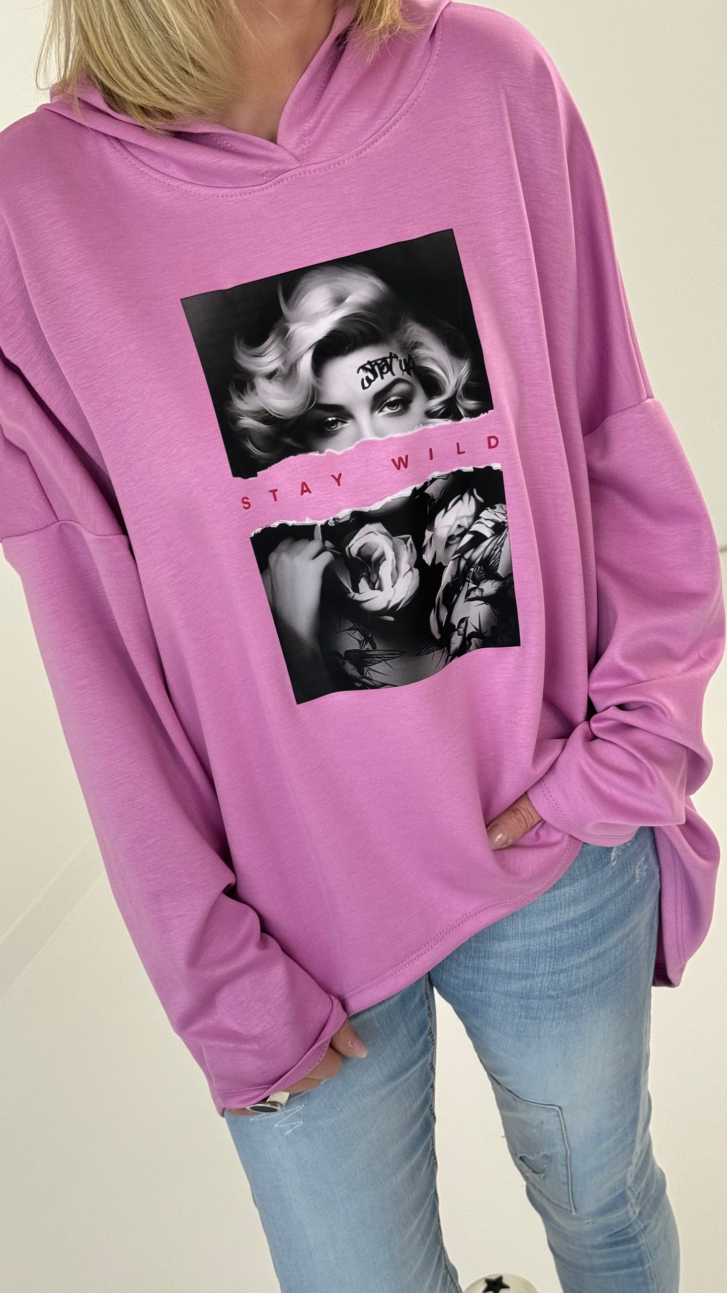 Hoodie Modell "Stay Wild" - candyrosa