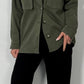 Jeans Jacke / Hemd "Pilot" - olive