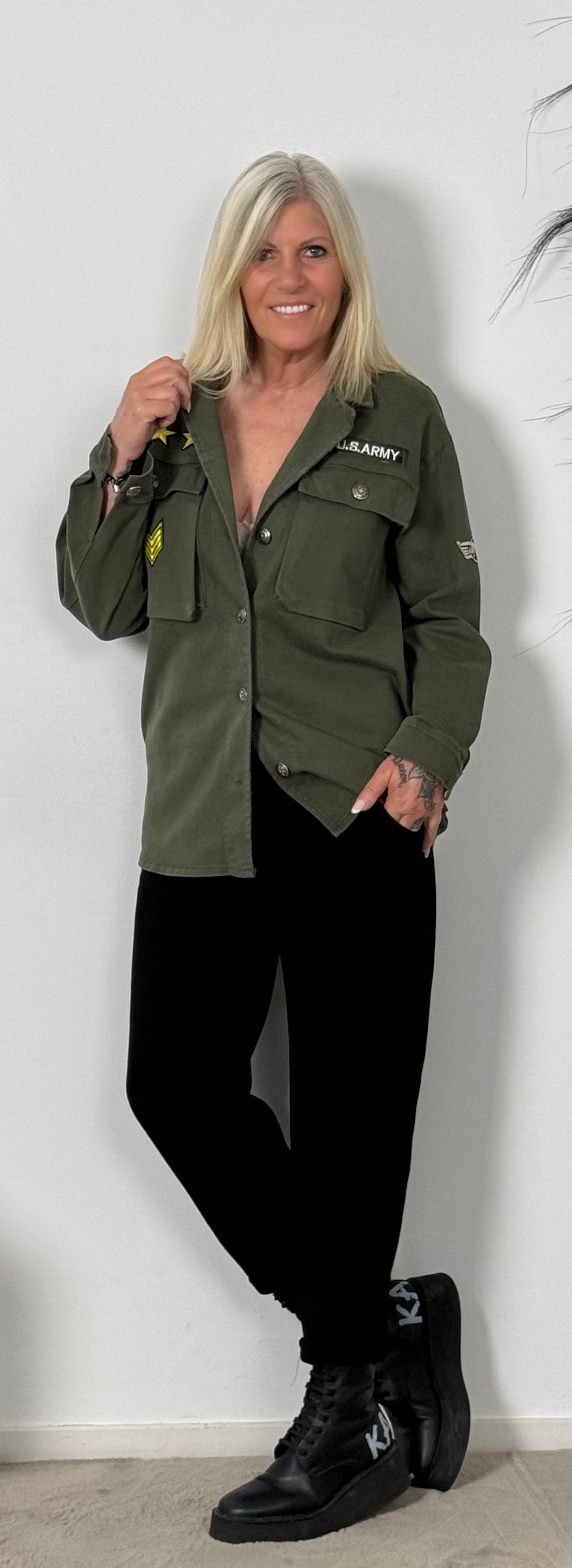 Jeans jacket / shirt "Pilot" - olive