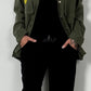 Jeans Jacke / Hemd "Pilot" - olive