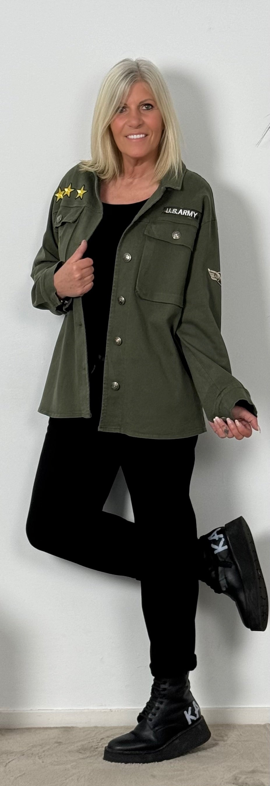 Jeans jacket / shirt "Pilot" - olive