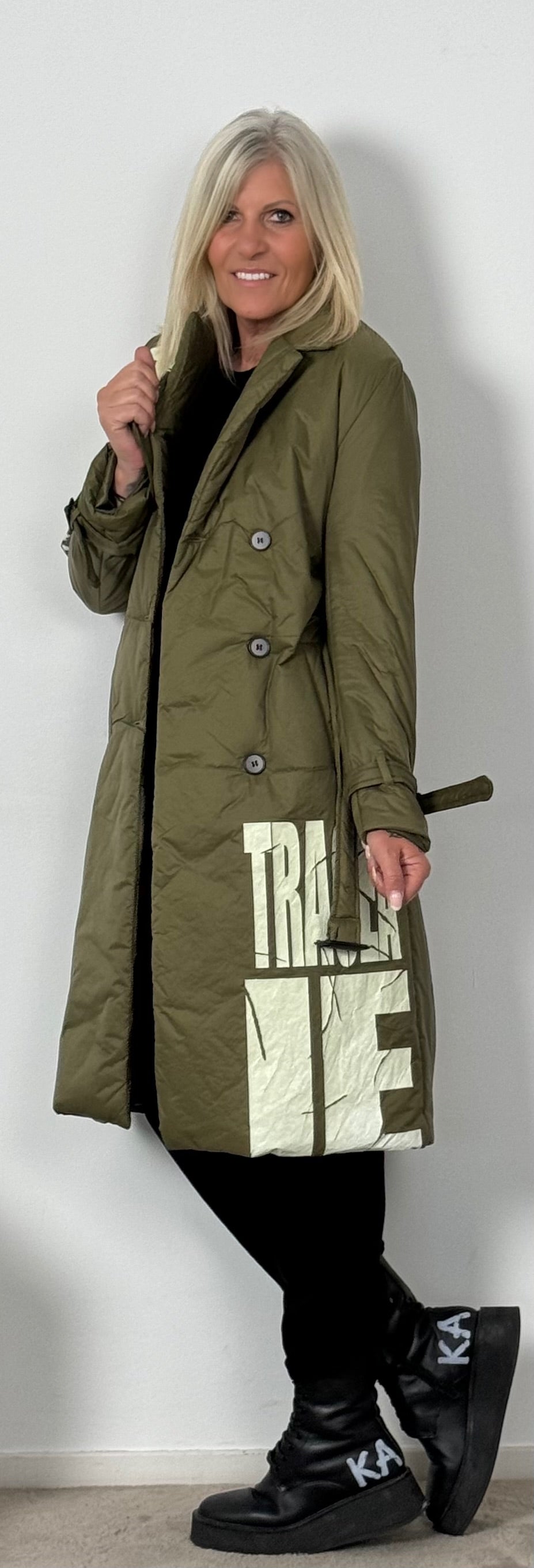 Leichter Steppmantel "New Rules" - khaki