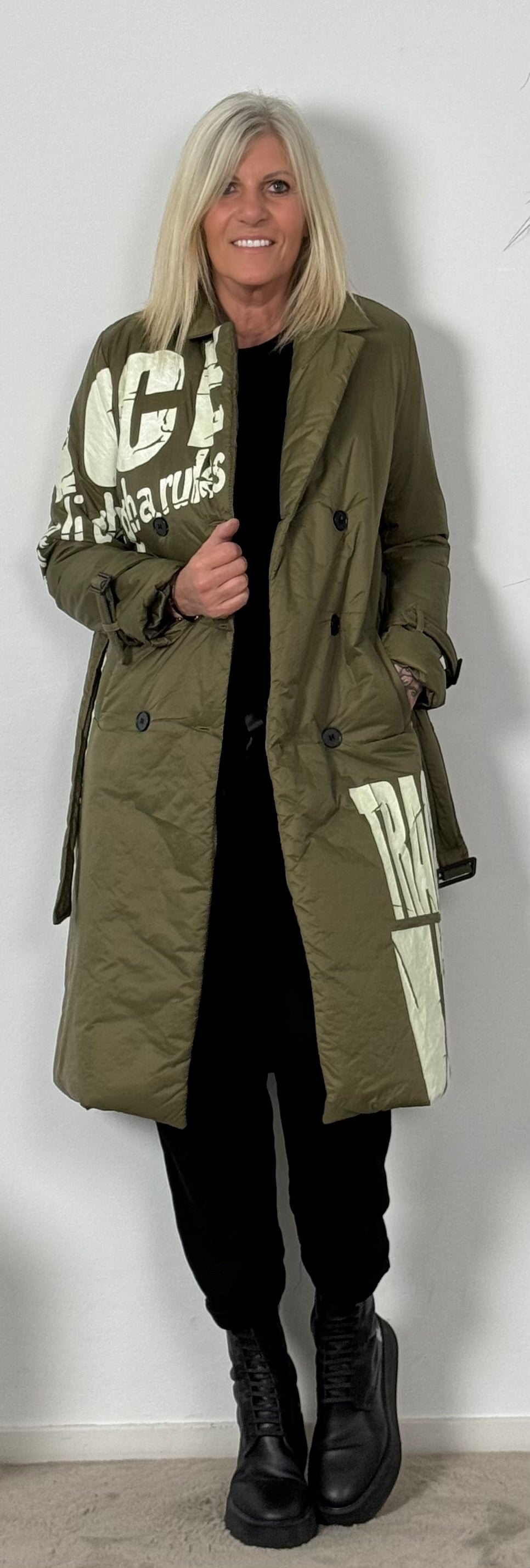 Lightweight quilted coat "New Rules" - khaki