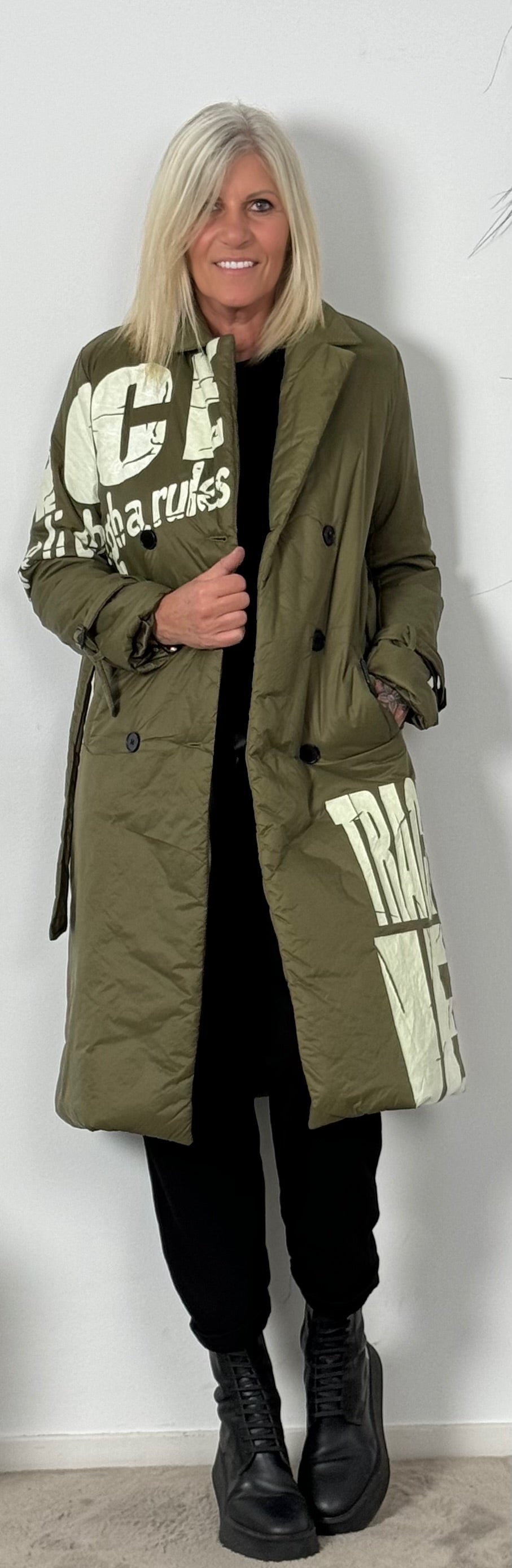 Lightweight quilted coat "New Rules" - khaki