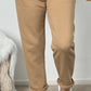 Sweatshirt Hose mit Satinbändchen "Lena" - camel