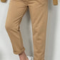 Sweatshirt Hose mit Satinbändchen "Lena" - camel